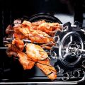BBQ Steel Metal Roaster Rotisserie Skewers Needle Cage Oven Kebab Maker Grill Tools. 