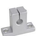 Horizontal 8mm Dia Linear Motion Ball Bearing Slide Bushing 200mm Linear Shaft Optical Axis with Rod Rail Support Set. 
