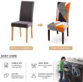 VIP LINK Printed Chair Cover Dining Elastic Chair Cover for Dining Room Spandex Stretch Elastic Office Chair Case Anti-dirty 1pc. 