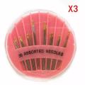 High quality 3Pack=(90pc) Compact Assorted Hand Sewing Needles for Embroidery Mending Craft Quilt Sew AA7362. 