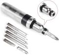 7Pcs Impact Screwdriver Set Manual Reversible Impact Screw Driver Kit Multi-Purpose Chrome Vanadium Steel Portable Screw Driver Chisel Bit set with case.. 