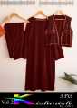 SALE ON NEW FANCY & STYLISH KISHMISH LULUSAR KOTI STYLE 3 PIECE SUIT. 