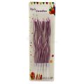 PINK COLOR SPIRALS DESIGN CANDLE SET - PACK OF 12 CANDLES - CANDLES FOR CAKE DECORATION. 