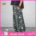 Trendygirl Baggy Trousers Mid Waist Flower Pattern Mid-Rise Pants. 