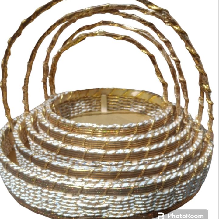 Baskets for Gift, Round Shaped, baskets for Wedding Gifts, Eid Gifts, Birthday Gifts,