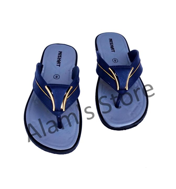 Navy%20Blue%20Rubber%20Flip%20Flop%20Slippers%20For%20Women%20-%20Image%205