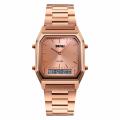 SKMEI 1220 Waterproof Men's Fashion Casual Quartz Wristwatch, Chronograph Digital Dual Time Sports Watch - Gold. 