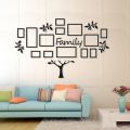 New Big Family Tree Photo Frame 3D Wooden wall Decor 3mm Thickness Wooden Wall Art - Removable Family Photo Frame Tree Wall Art Picture Home Décor - Big Family Tree with 12 Frames. 