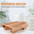 Rectangle Wood Pedestal with Handle, for Bathroom Wooden Tray Base. 
