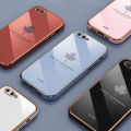 For OPPO A3s Cover + Wrist Strap Fashion Shiny Maple leaf Plating Square Bumper Phone Case Soft TPU Silicone Shockproof Protective Back Cover. 