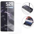 Samsung S21 Plus 5G Uv Nano Liquid full GLUE 3D 5D 6D 9D 21D 100D 11D  21D Curved Tempered Glass Screen Protector full gum Scale Light total paste full gum For Galaxy S21+ 5G - Transparent. 