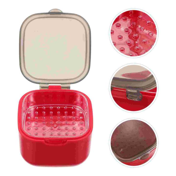 Denture Case Box Container Retainer Storage Mouth Cup Guard Teeth Holder Dental Mouthguard False Tooth Bath Travel Cleaning