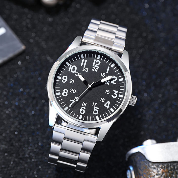 Pilot%20Style%20Watch%20Arabic%20Numbers%20Easy%20Reading%20Metal%20Strap%20-%20Image%202