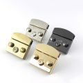 Rectangular Metal Press Push Lock Bag Briefcase Spring Lock Snap Decorative Clasps Closure Leather Craft Diy Hardware Accessory. 