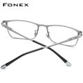 FONEX Titanium Glasses for Men Square Eyewear New Male Full Optical Tiktok Teenager Korean Style Eyeglasses Frames Singapore Branded F85641. 