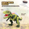 Remote Control Dinosaur Toy  For Kids/ Jurassic World RC Dinosaur With 5 Channels/ Big Size Dilophosaurus Dino With Forward,Backward,Attack,Fast Forward & Stop Mode - High Quality RC Dinosaur With Light Music & Swing Head. 