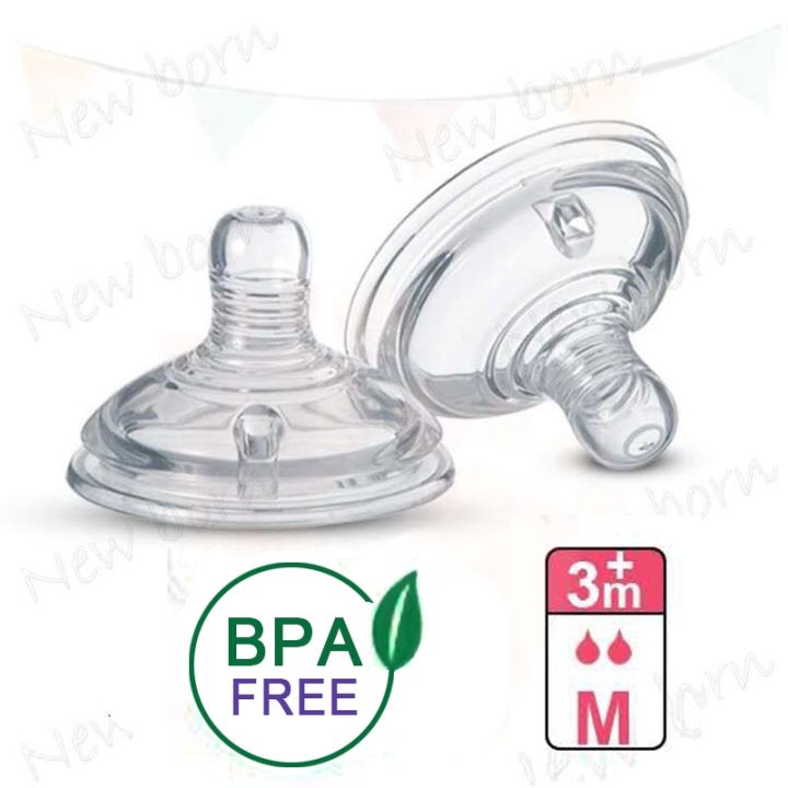 【Beiver Jewelry Store】（NEW）Tommee Tippee Puting 6CM Wide Nipple Teat Anti Colic For Feeding Bottle X Botol Susu BPA Free Silicone Pacifier