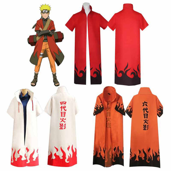 Anime Naruto Cosplay Cloaks Hokage Namikaze Minato Uniform Kakashi Capes Costume