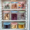 【FUN LIVE】 700/900Ml Plastic Storage Can With Scale Sealed Tank Stackable Dried Fruit Tea Coarse Cereals Sealed Jar Kitchen Accessories. 