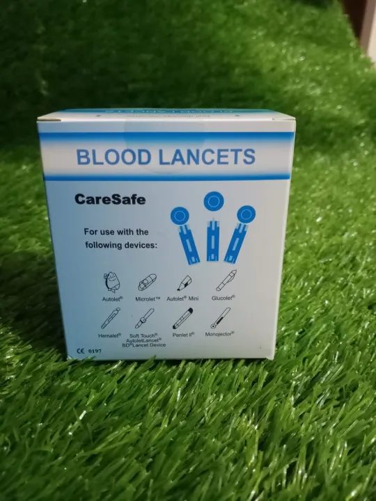 CareSafe Blood Lancets –Sugar Test Needles Safe & Easy Sampling for ...