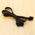 4X ATX CPU 8 Pin Male to Dual PCIe 8(6+2) Pin Male Power Adapter Cable for Only Modular Power Supply, 60cm+20cm. 