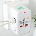 Universal Multi Travel Adapter Plug with 2 USB Charging Ports, Travel Mobile Wall Charger. 