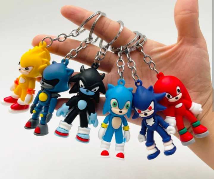 SONIC 3D KEY CHAIN PVC NON TOXIC FOR KIDS