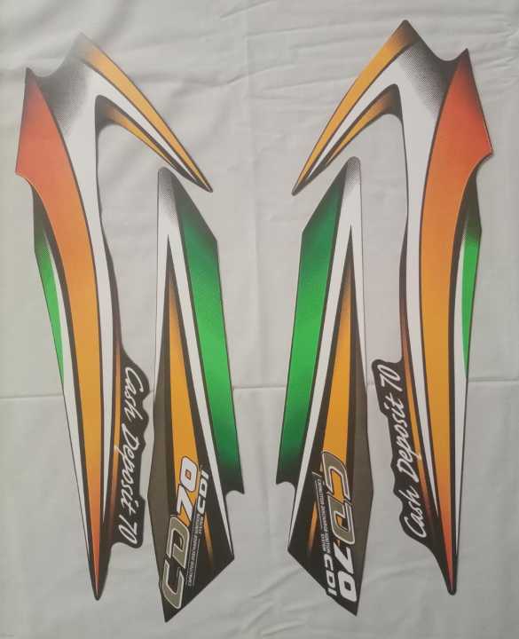 Tanki Tapa Sticker 2016 Model Honda 70  ( COMPLETE SET )