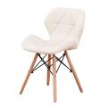 Finch Fox Eames Replica Faux Leather Dining Chair/Cafe Chair/Side Chair/Accent Chair (Off-White) ColorImported and new Butterfly Chair Leg,. 