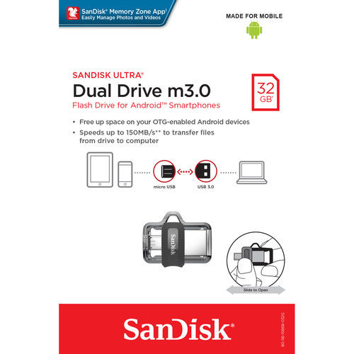 SanDisk%20-%20OTG%20-%2032GB%20-%20150MB/s%20Ultra%20Dual%20m3.0%20USB%203.0%20/%20micro-USB%20Flash%20Drive%20-%20ORIGINAL%20-%20Image%202