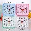 Night Light Twin Bell Silent Home Room Decoration Square Alarm Clock Quartz. 