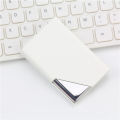 Women'S Card Holder Elegant Business Card Metal Wallet Storage Case Stainless Steel Pu Leather for Business Professionals Daily Use Travel Accessory Gift Option Office Essential. 