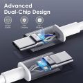 Impedance Type C to Type C Cable | C type to C type Cable | Dual Type C to Type C Super Fast Charging Cable | PD Super Fast Charging Cable Compatible for Samsung A70/ A80/ Note 10+/ Note 20/ Note 20 Ultra/ S10/ S20FE/ S21/ S21 S22 S23 Ultra/ Z Fold2. 