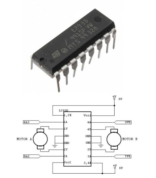 1pcs L293D Dual H Bridge stepper Motor driver IC DIP