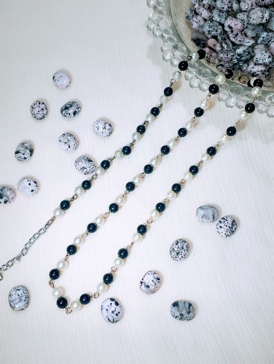 Bracelet and Necklace Combo of Chain, Beads | Elegant Bracelet And Necklace Combo With Extension | Unique Fashion Accessories For Women | Beautiful and Lightweight Jewelry