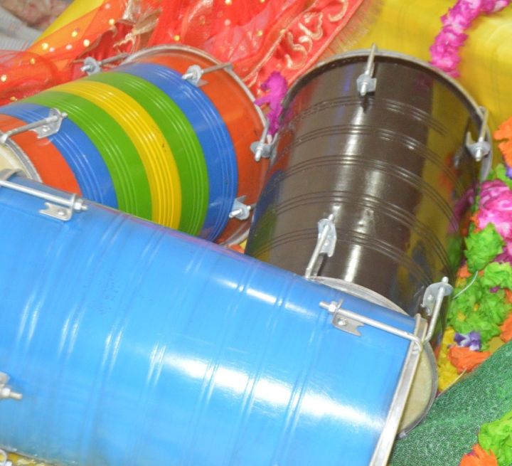 "Traditional Dholki, Dholaki, and Dholak Set - Mehndi Dholki - Musical Instruments"