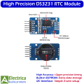 DS3231 Precision RTC Module with AT24C32 EEPROM I2C Real Time Clock for Arduino with Battery by Electrica. 