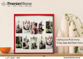 Washing Line Photo Frame, 10 Peg, Deep Red Plastic Frame - Premier Home- SKU 2300773. 