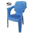 Set Of 6 Plastic Chairs And Plastic Table - Blue. 