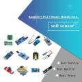 Raspberry pi 2 3 the sensor module package HC-SR04 501 DHT11 DS3231 KY-008 Sound Rain Soil sensor for arduino kit. 