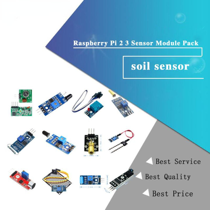 Raspberry pi 2 3 the sensor module package HC-SR04 501 DHT11 DS3231 KY-008 Sound Rain Soil sensor for arduino kit