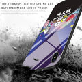 TA for Vivo Y55 / Y55S / Y55L / Y55A Back Cover Fashion BTS Tempered Glass Painting Phone Case. 
