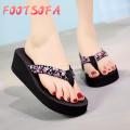 【FOOT SOFA】Women Ladies Fashion Summer Flowers Bohemian Style Slippers Beach Sandals Shoes. 