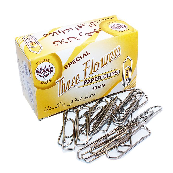 Gem Clip | Paper Clips | Premium Quality Ideal for securing papers and documents together | Three Flowers