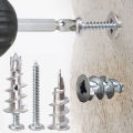1/10Set Zinc Alloy Three-pointed Expansion Anchor Bolt Quick 304 Round Head Cross Self-tapping Combination Set Screw For Cabinets Curtains. 