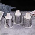 Manual Tabletop Drum Cheese Grater, 3 In 1 Rotary Shredder Slicer Grinder For Cucumber Nut Potato Carrot Cheese, Vegetable Salad Shooter. 