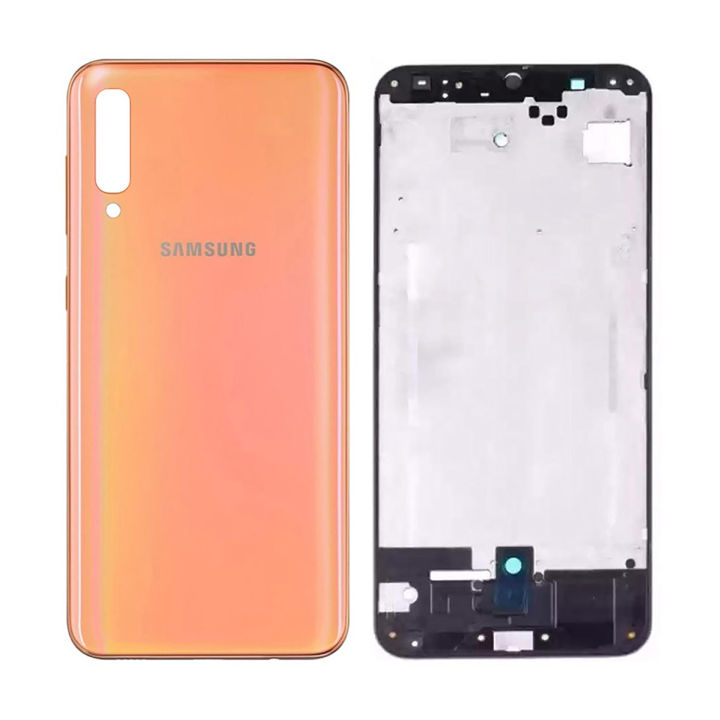 Samsung Galaxy A50 Complete Replacement Back Body Casing Housing Kit For Samsung A50 - Orange - Premium