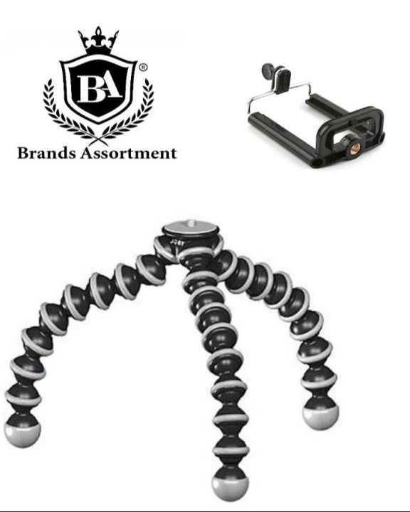 Gorilla DSLR Camera and Mobile Flexible Octopus Tripod Stand 829 Large - Black