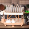 Kitchen Dish drying Rack for Efficient Drying Organization and storage with multiple slots and compartments to hold plates bowls glasses cutlery utensils and other Kitchenware max Kitchen Rack plate stand dish rack. 