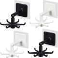 360-Rotating Hooks Self-Adhesive | Wall Mounted Kitchen Utensil Hanging Hook | Hook Storage Manager | Water Proof Rotating Hooks | Kitchen hooks For Hanging |Rotating Hooks For Home , Bathroom & Kitchen | Hole-Free Wall Hanging | 6 in 1 Storage hooks. 